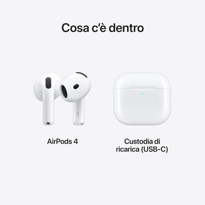 AirPods 4 - Auricolari Wireless con Audio Spaziale e Isolamento Vocale