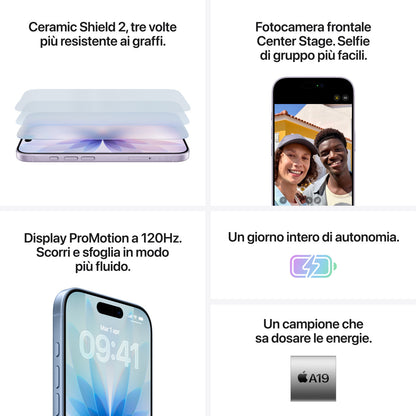 Apple iPhone 17 Ricondizionato - Smartphone Display 6.3", Chip A19, Doppia SIM