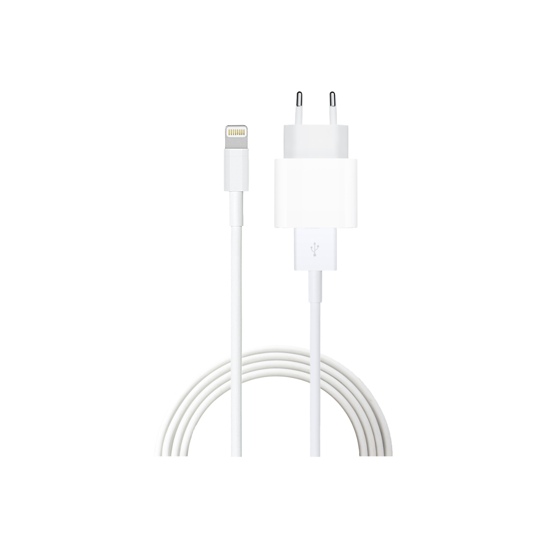 Kit Ricarica Rapida - Per Apple, Cavo Lightning 1m, USB 12W